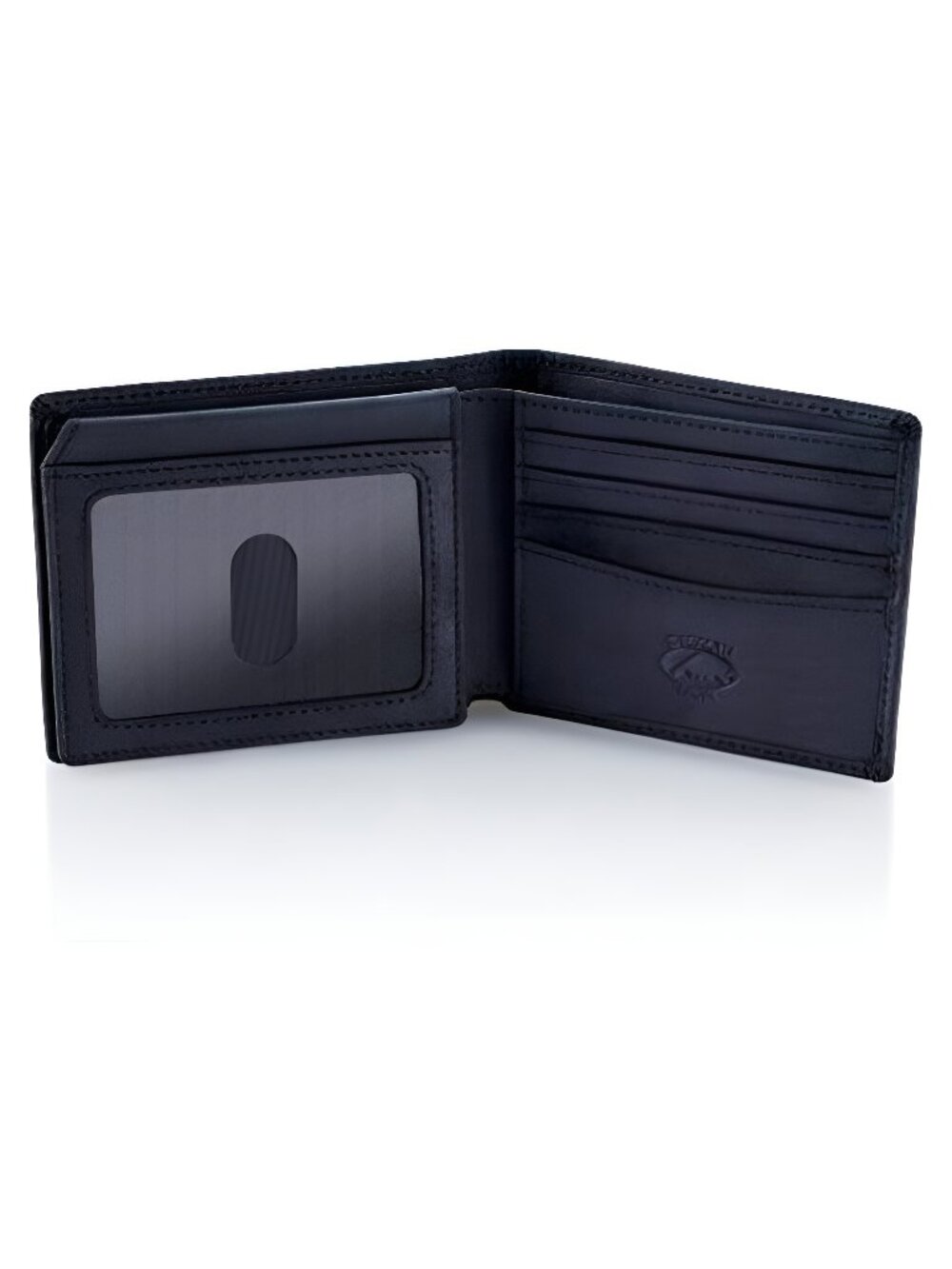 Leather Bifold Wallet for Men With ID Window and RFID Blocking